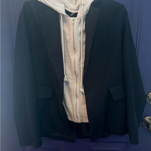 Six Fifty Blue Blazer with Gray Hoodie